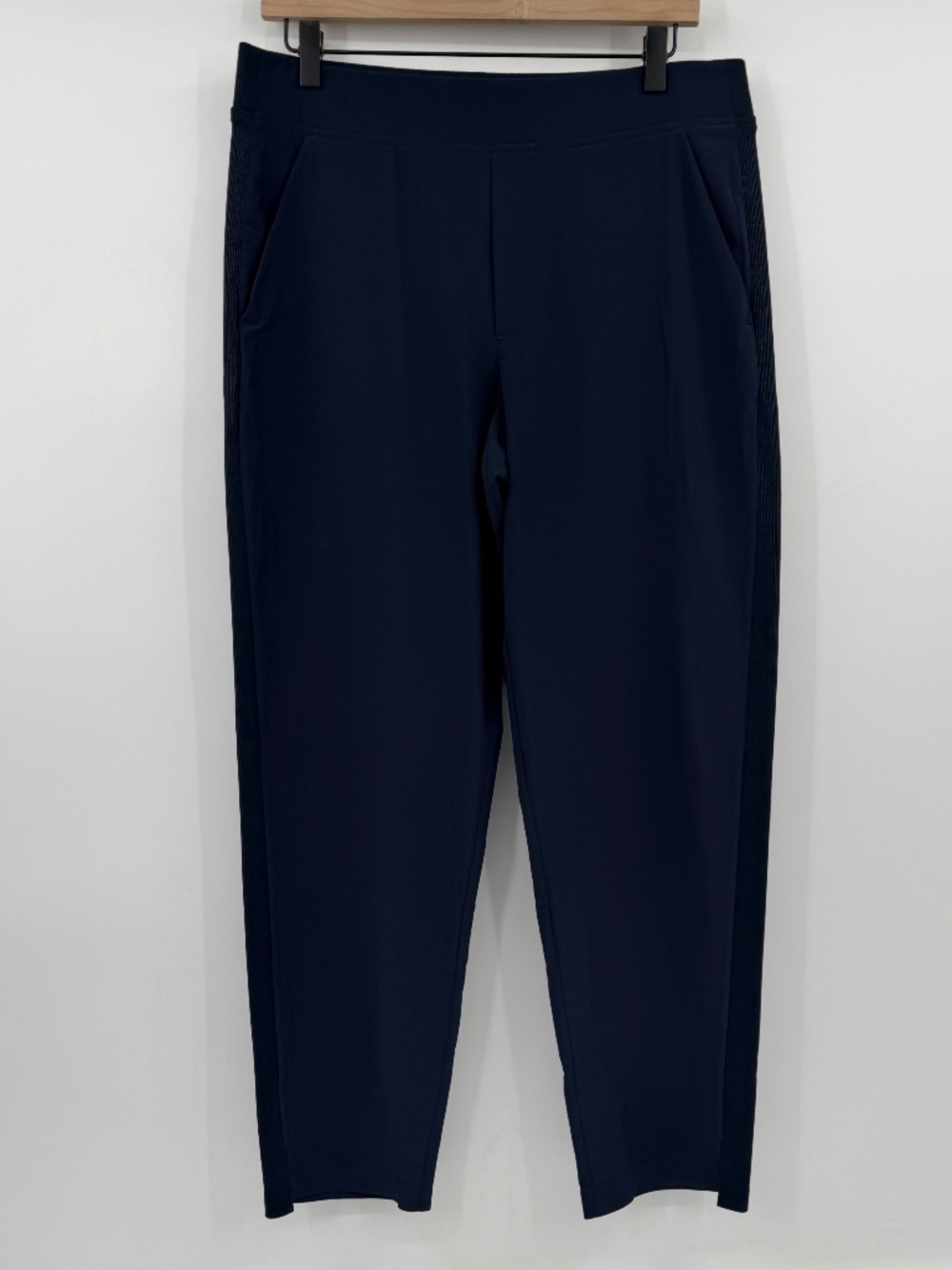 Athleta Brooklyn Mid Rise Ankle Pants Women 12 Blue Lightweight Travel Pockets